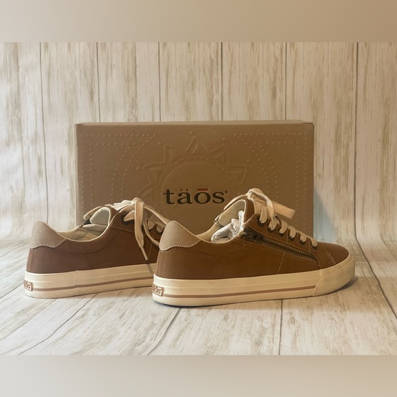 Taos Z-Soul Lace-up Sneaker Golden Tan/Tan NIB - Picture 2 of 8